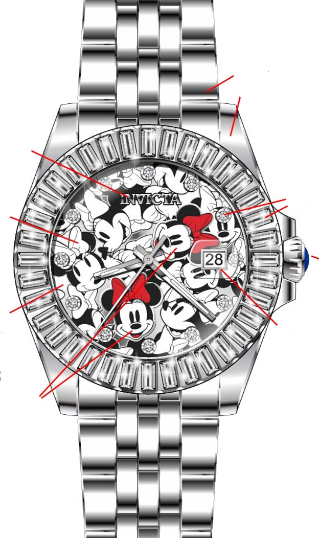 Parts for Invicta Disney Limited Edition Minnie Mouse Lady 41352