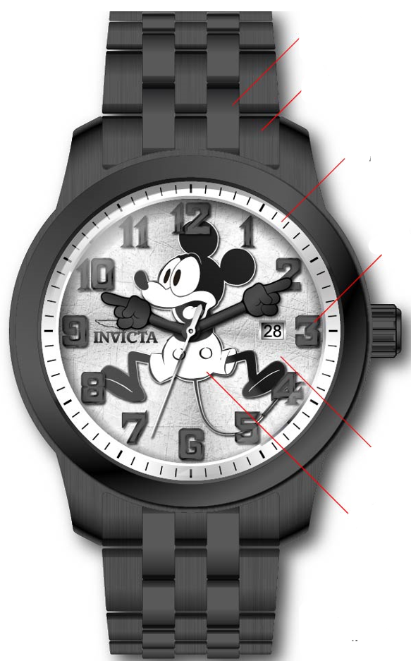 Parts for Invicta Disney Limited Edition Mickey Mouse Men 41368