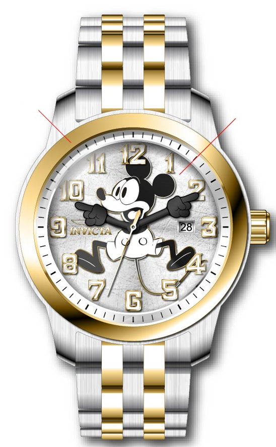 Band for Invicta Disney Limited Edition Mickey Mouse Men 41370