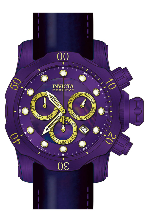Band for Invicta Reserve Venom Men Purple Label 40548 - Invicta