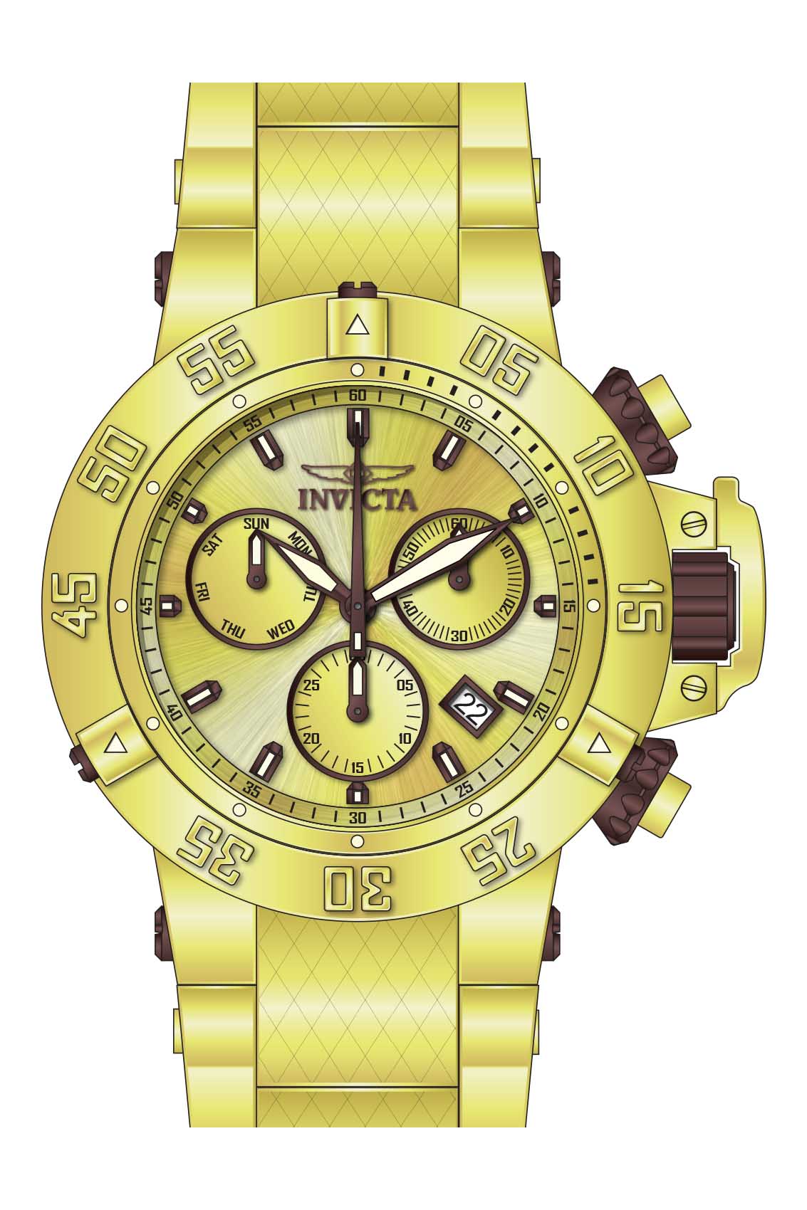 Parts for Invicta Subaqua Noma III Men Gold Label 40450