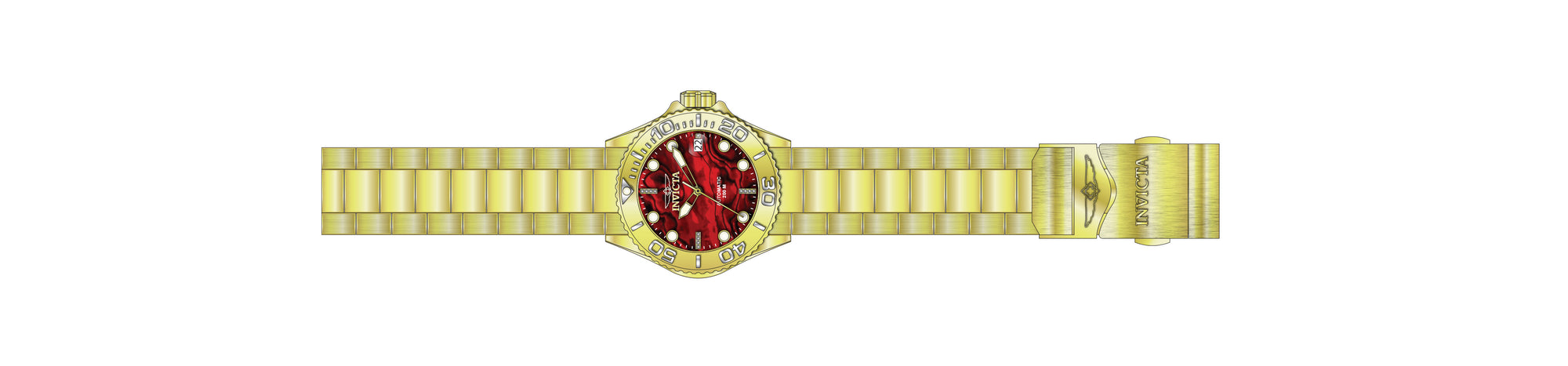 Band for Invicta Grand Diver Lady 40152