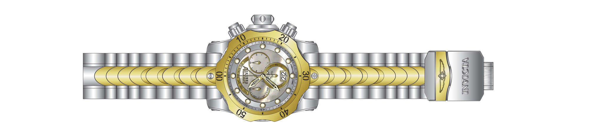 Band for Invicta Reserve Grand Venom Men 41399