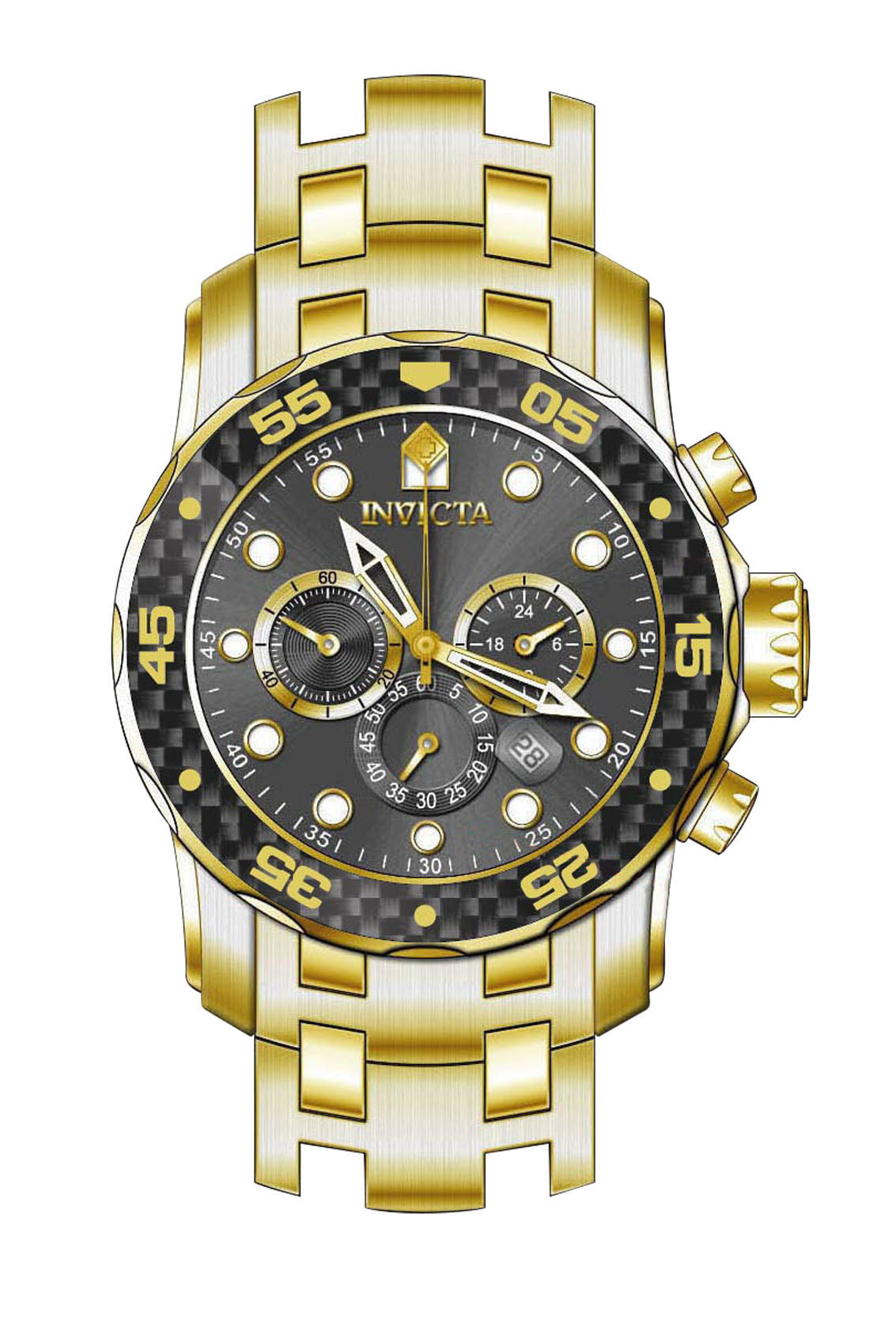 Parts for Invicta Pro Diver Zager Exclusive Men 35398