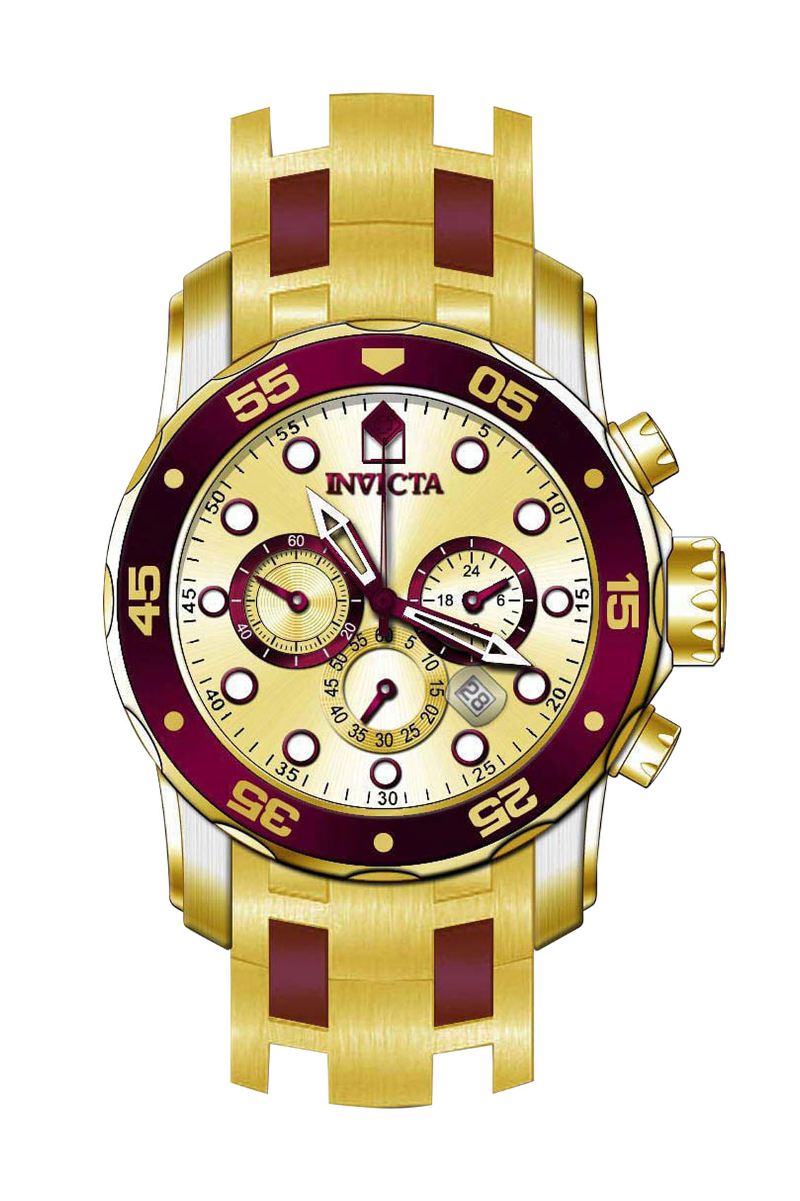 Band for Invicta Pro Diver Zager Exclusive Men 37692