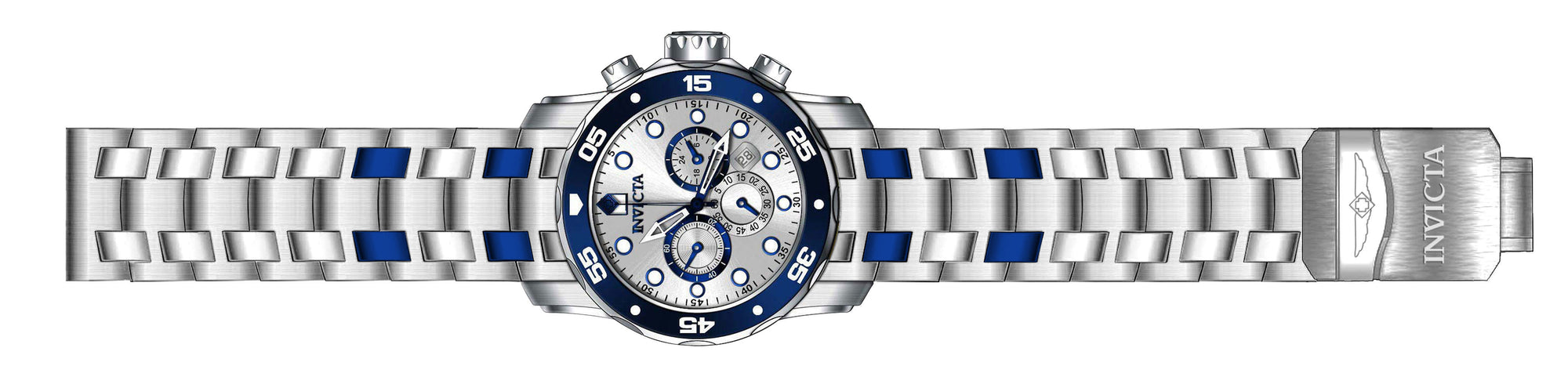 Band for Invicta Pro Diver Zager Exclusive Men 37691