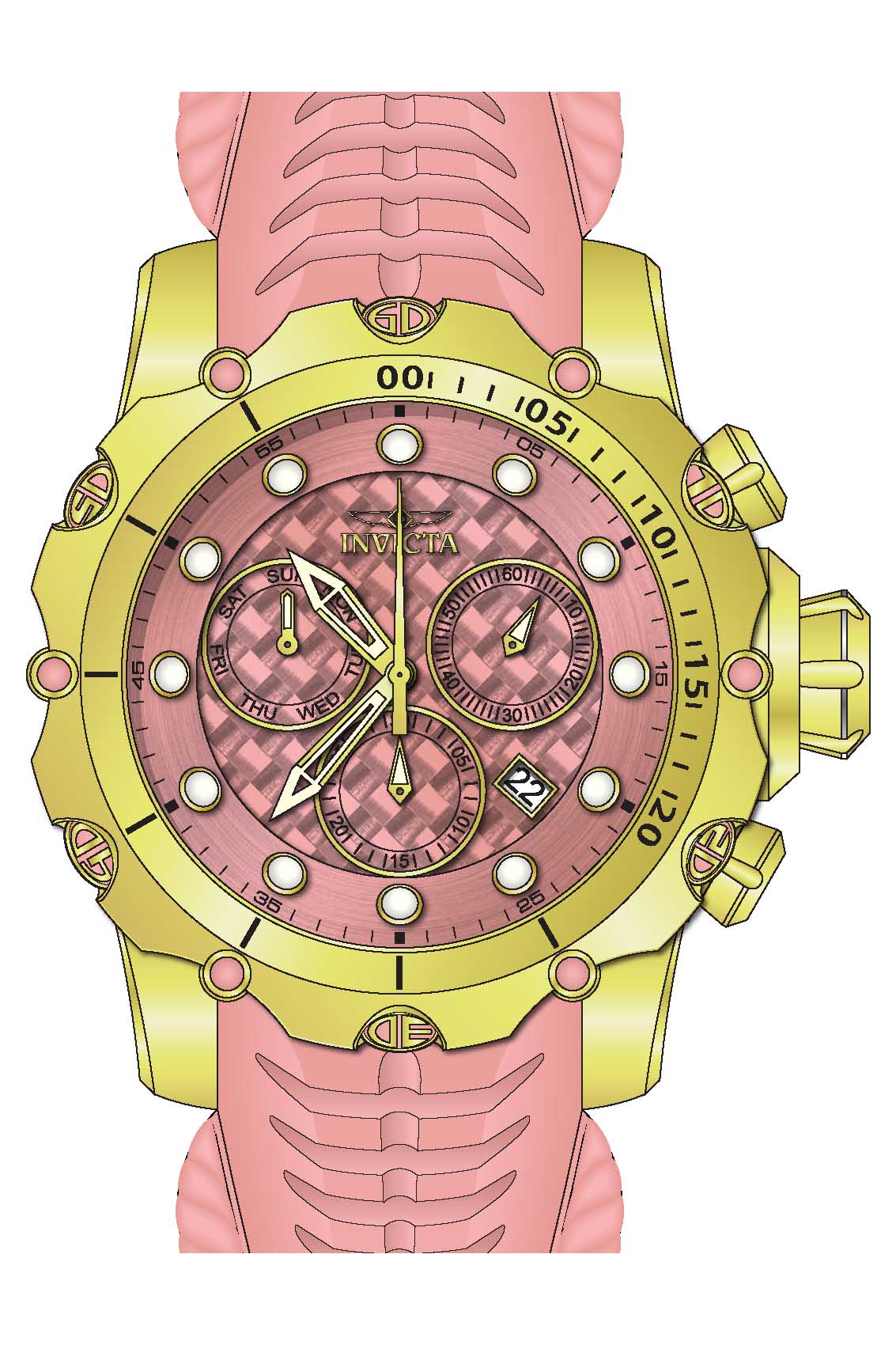 Band for Invicta Venom Men 42616