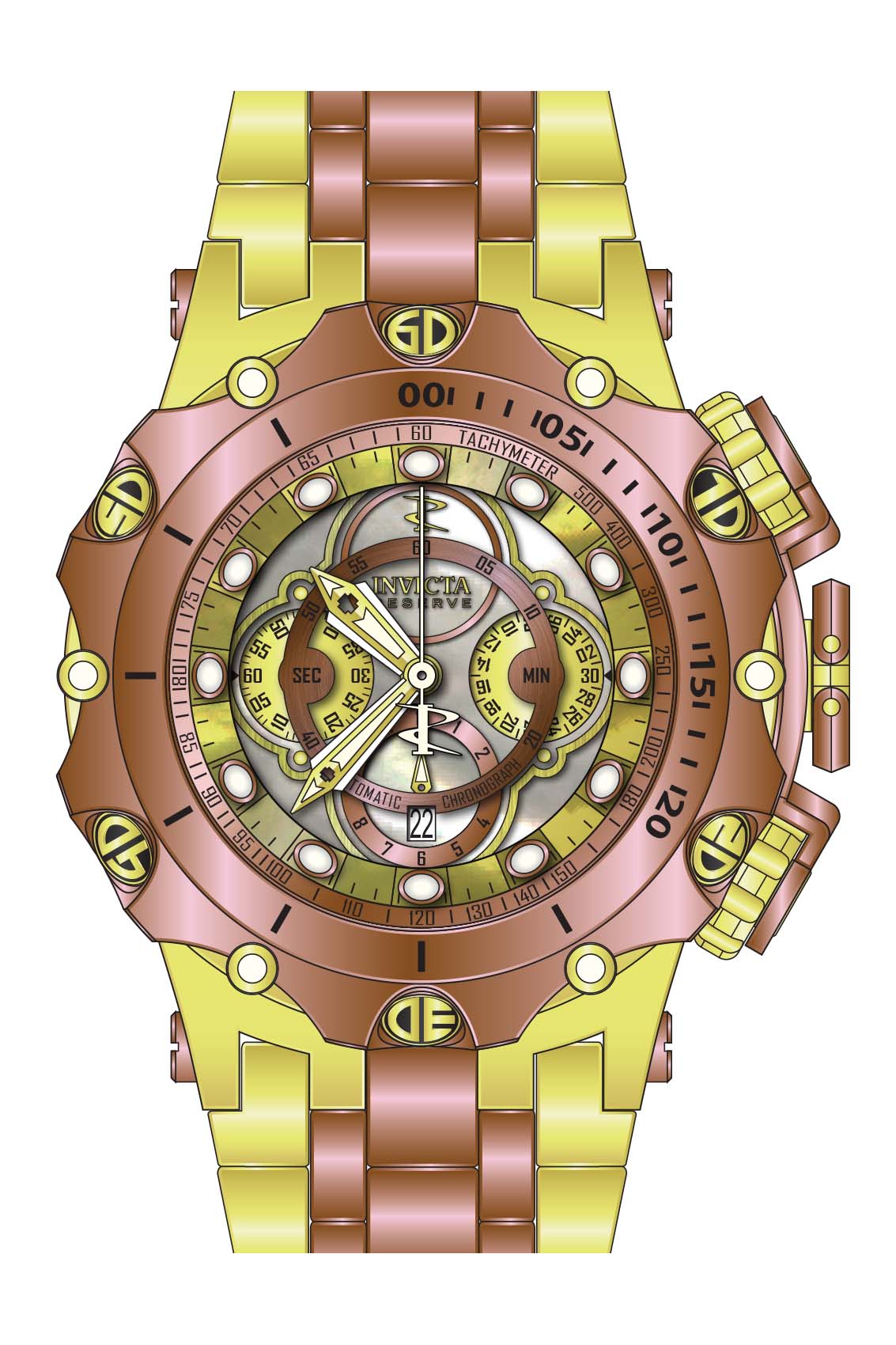 Band for Invicta Reserve Men None 43022