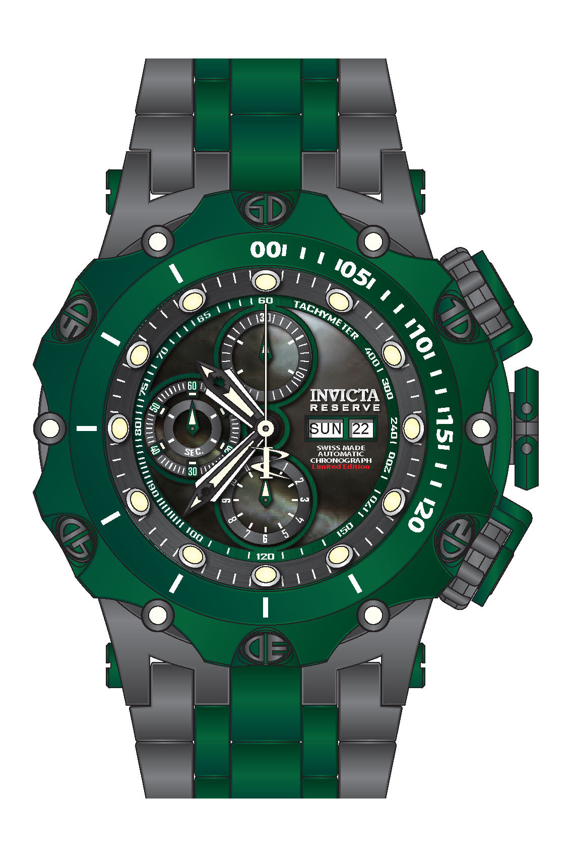 Band for Invicta Reserve Venom Men None 43040