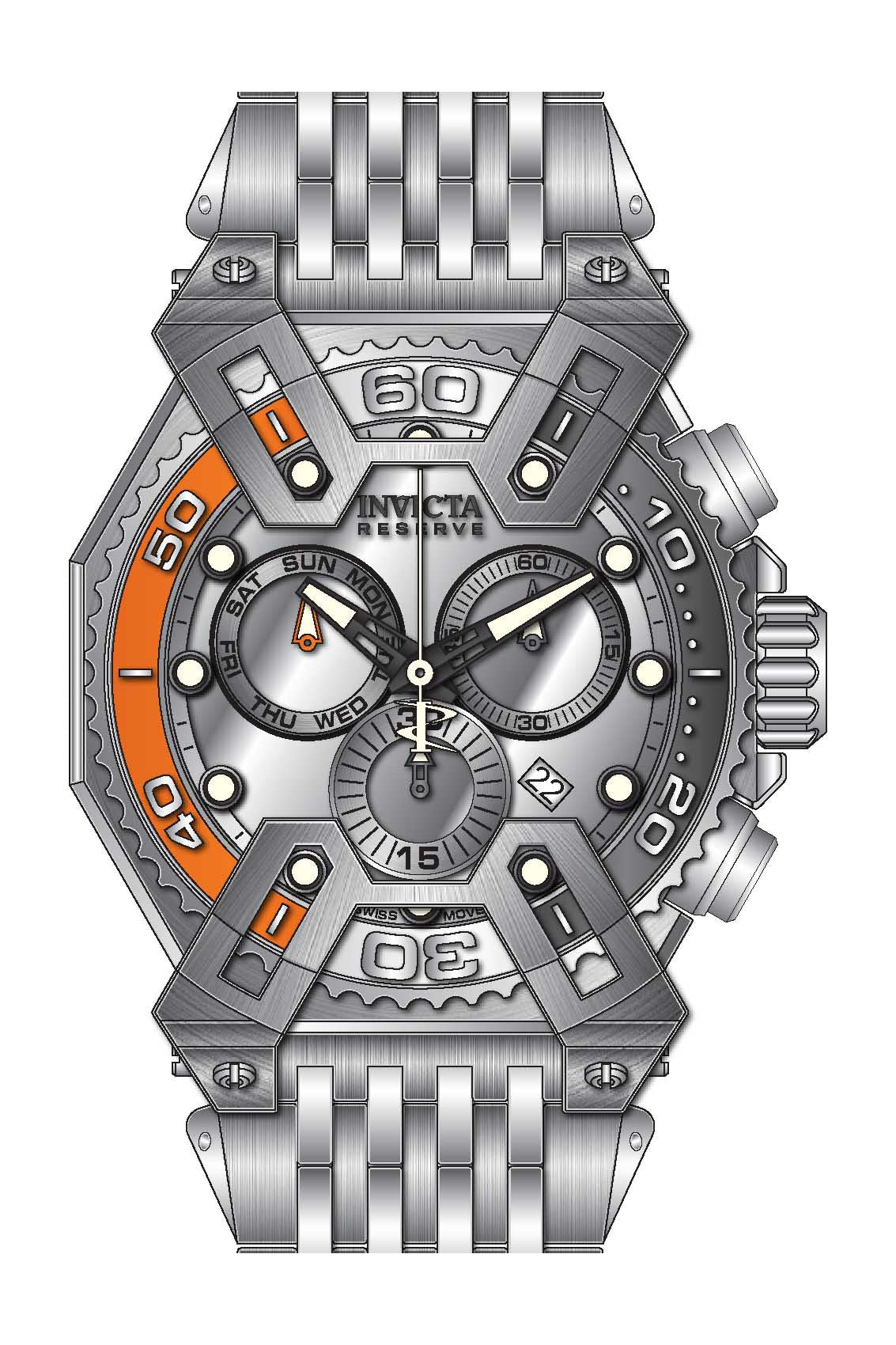 Band for Invicta Reserve X-Wing Men None 42908