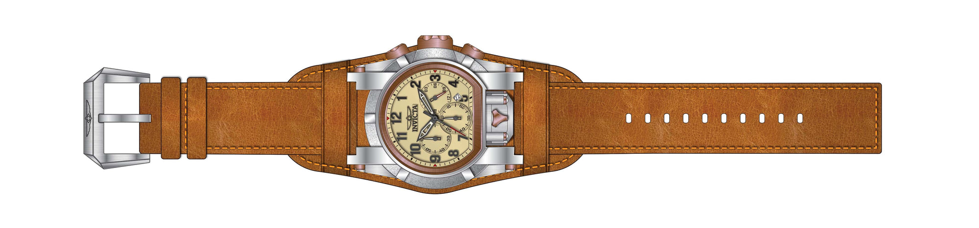 Band for Invicta Bolt Bolt Zeus Magnum Men 34582