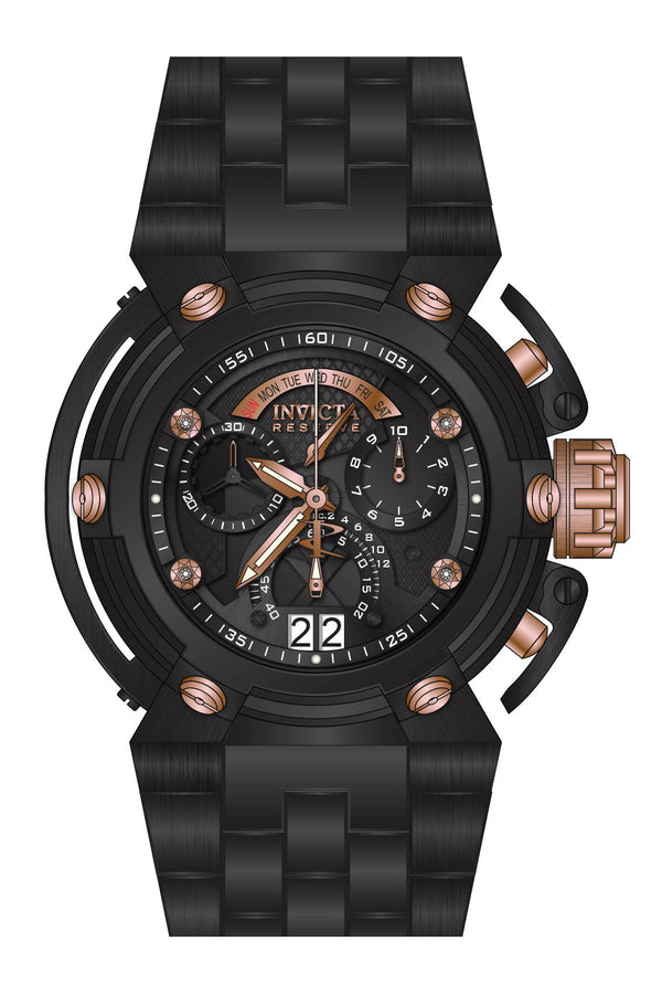 Band for Invicta Reserve X-Wing Men Black Label 43224 - Invicta