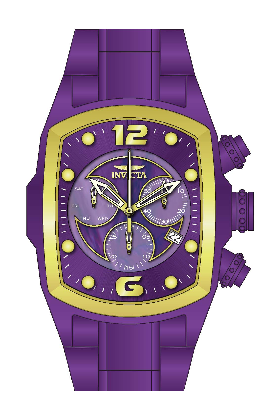 Parts for Invicta Lupah Men Purple Label 42895