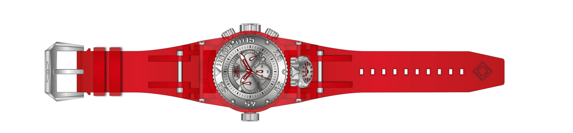 Band for Invicta Bolt Bolt Zeus Magnum Men 43110