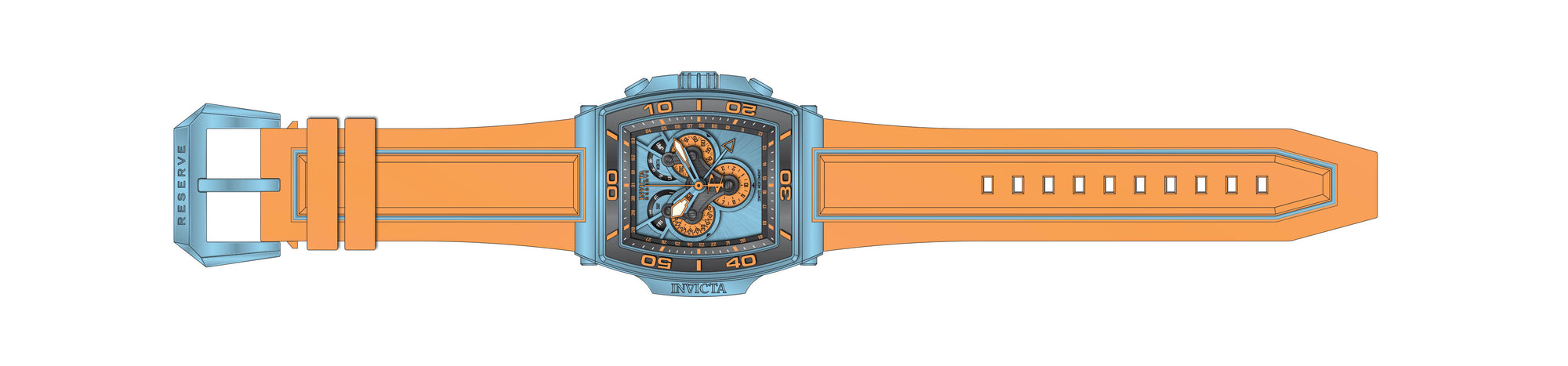 Band for Invicta S1 Rally Diablo Men None 43364