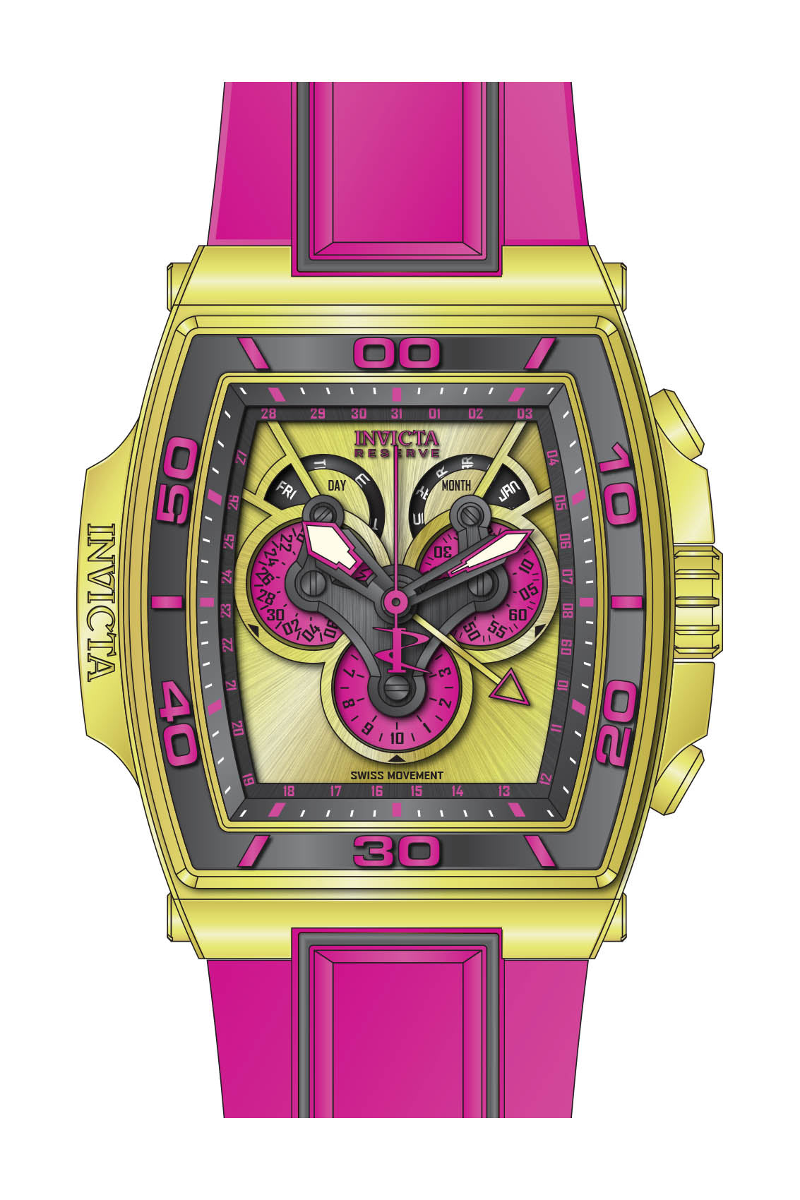 Band for Invicta S1 Rally Diablo Men None 43366