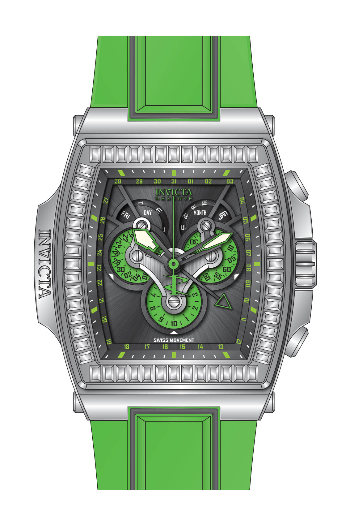 Band for Invicta S1 Rally Diablo Men None 43368