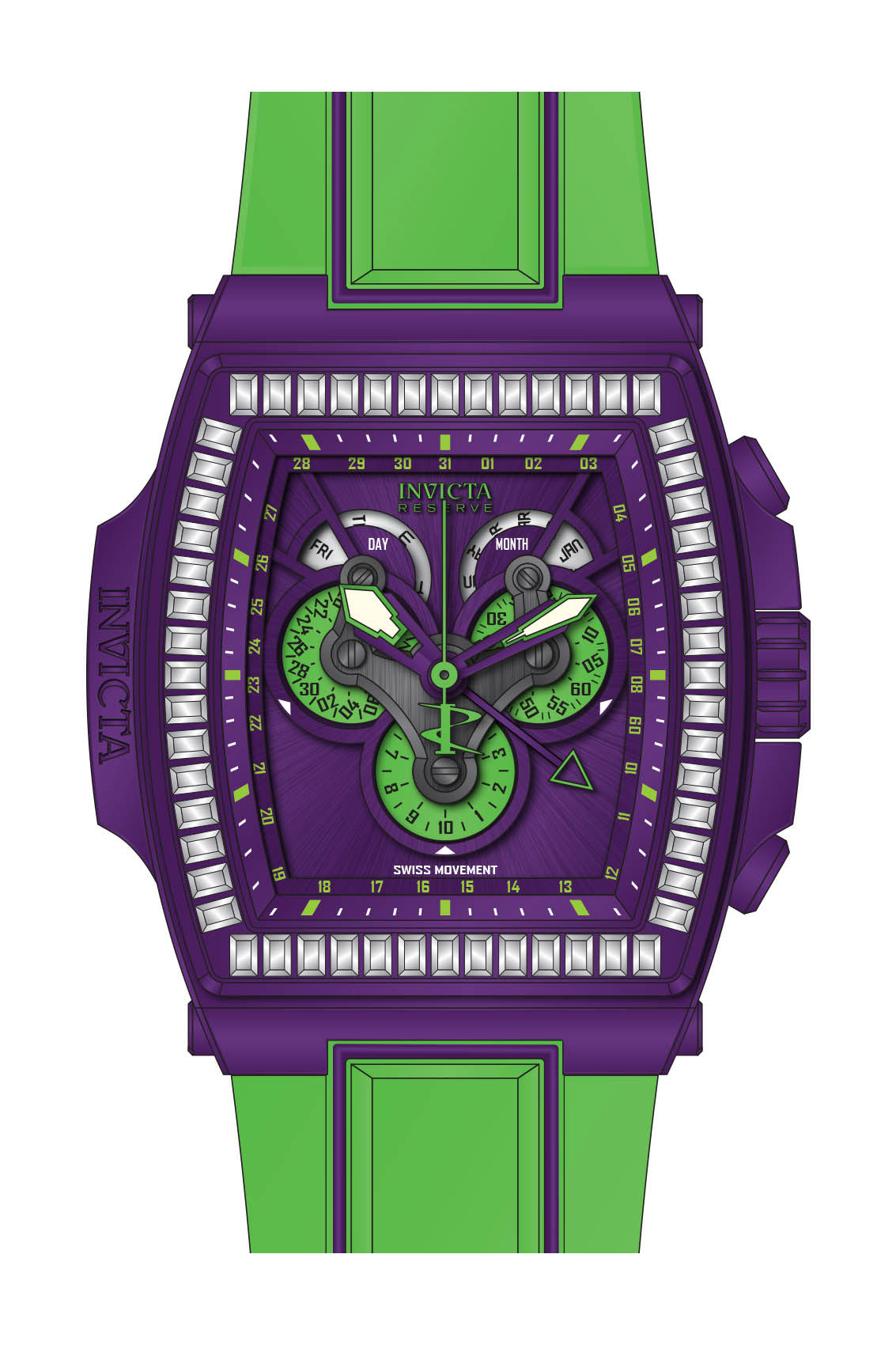 Band for Invicta S1 Rally Diablo Men None 43376