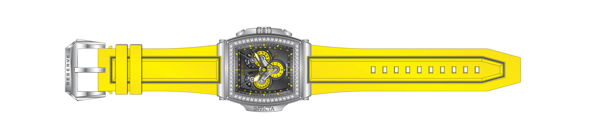 Band for Invicta S1 Rally Diablo Men None 43369