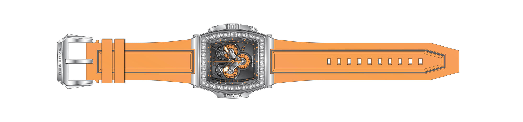 Band for Invicta S1 Rally Diablo Men None 43370