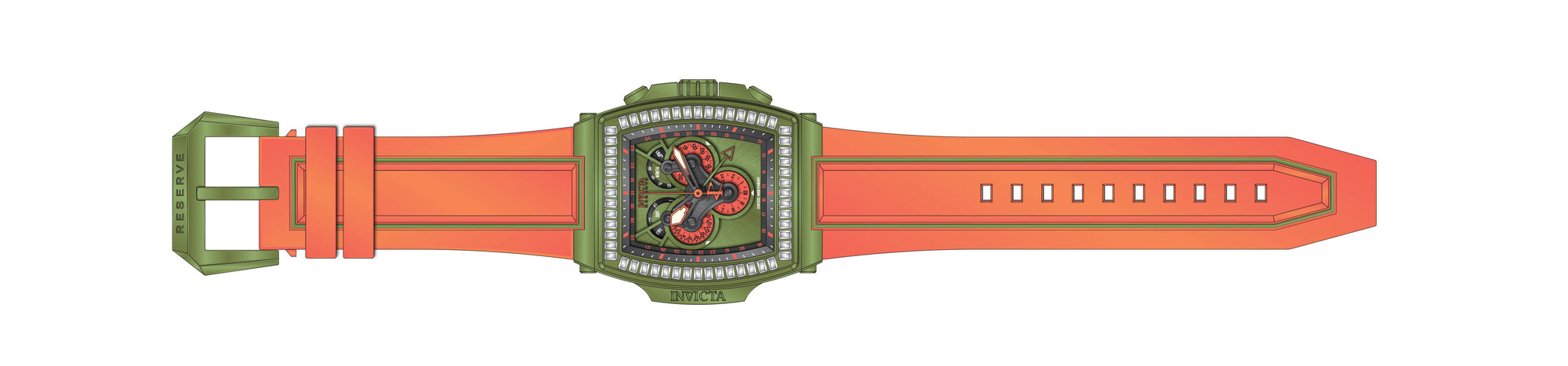 Band for Invicta S1 Rally Diablo Men None 43379