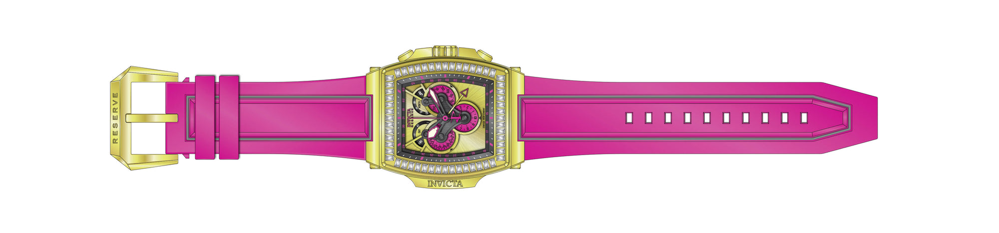 Band for Invicta S1 Rally Diablo Men None 43373