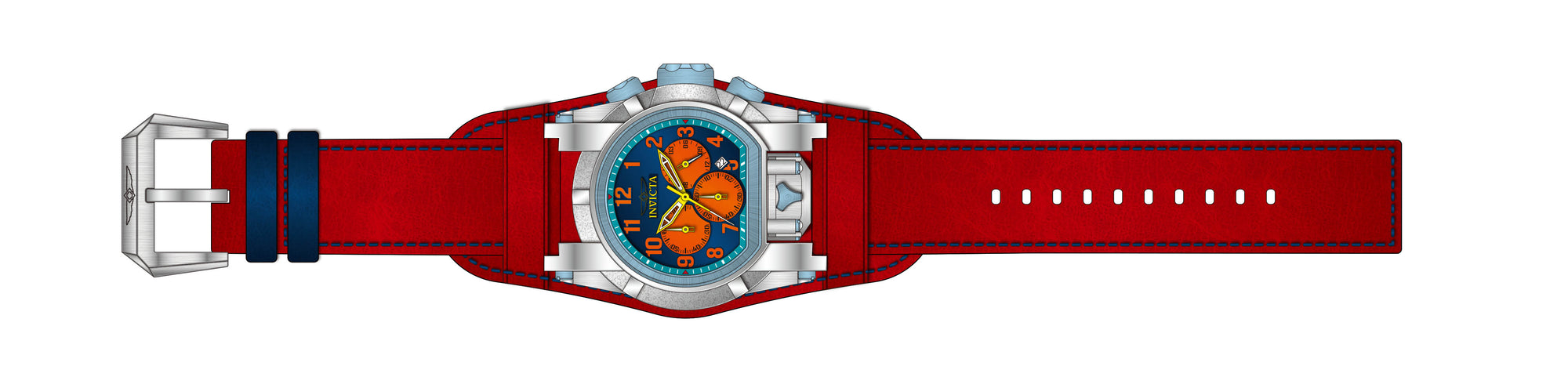 Band for Invicta Bolt Bolt Zeus Magnum Men 43852