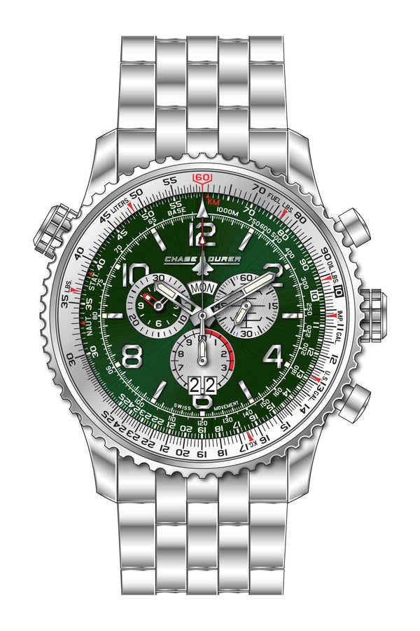 FREEWAY D2 シネマデコーダー Band for Chase Durer Flight Commander Men CDW-0026 - Invicta Watch