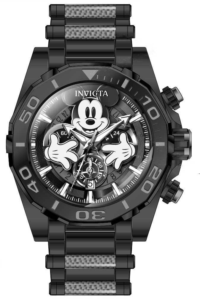 Band for Invicta Disney Limited Edition Mickey Mouse Men 37812