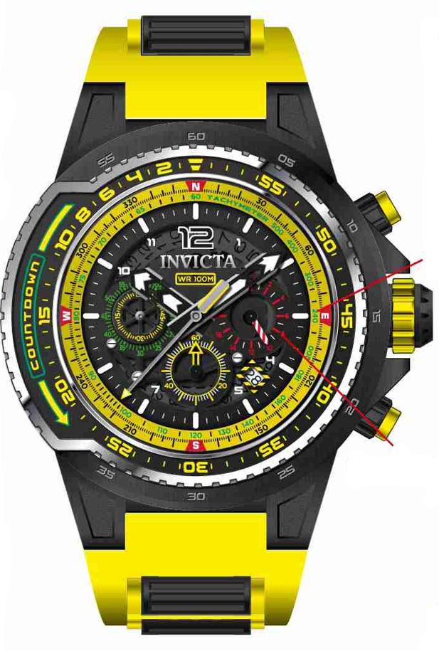 Band For Invicta Aviator  Men 44343