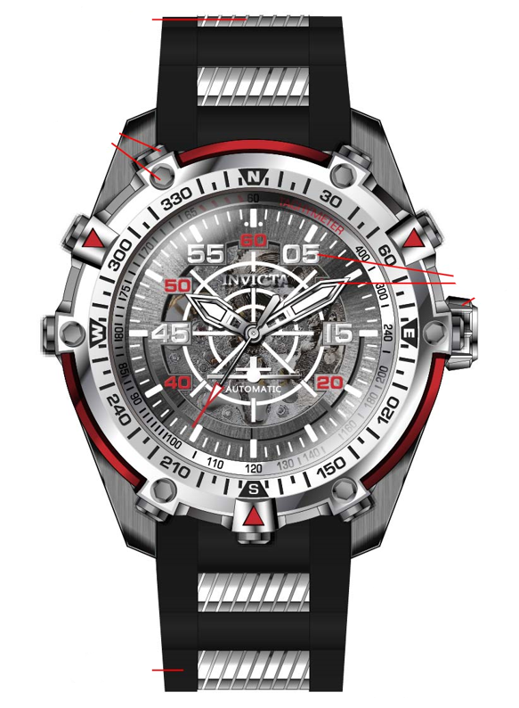 Parts For Invicta Aviator  Men 44650