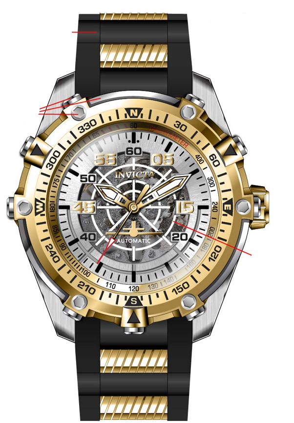 Band For Invicta Aviator  Men 44651