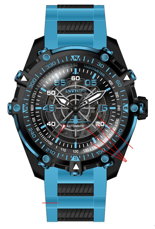 Parts For Invicta Aviator  Men 44652