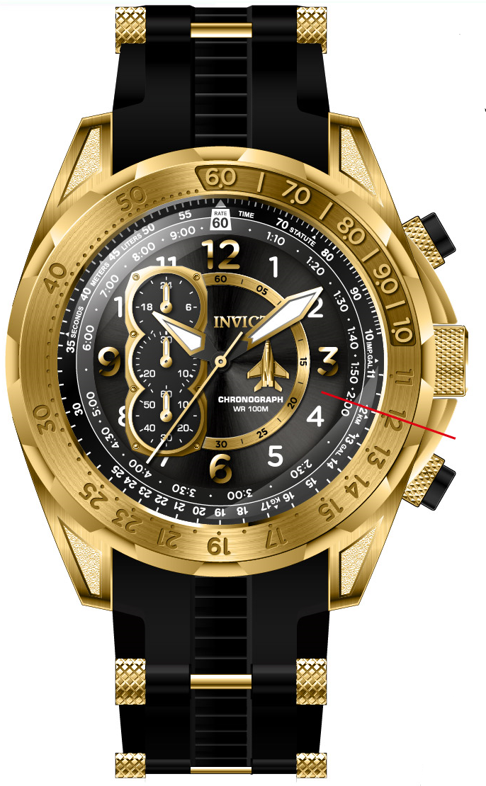 Band For Invicta Aviator  Men 44673