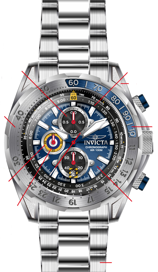 Band For Invicta Aviator  Men 44679