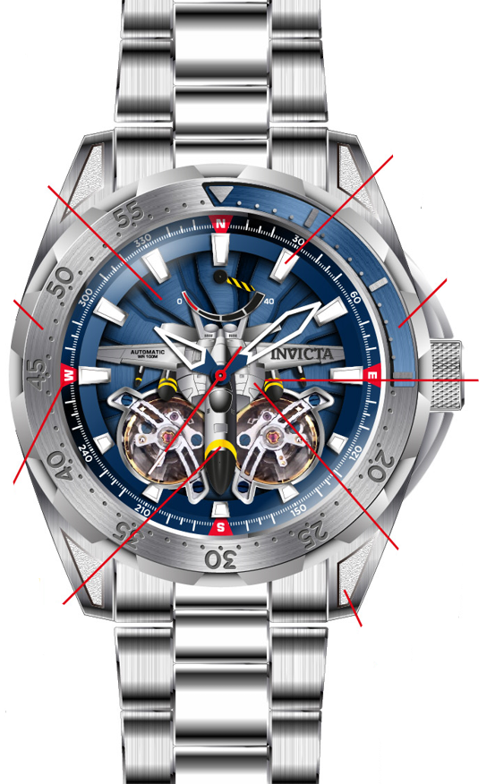 Parts For Invicta Aviator  Men 44686