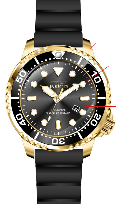 Parts For Invicta Pro Diver  Men 44835