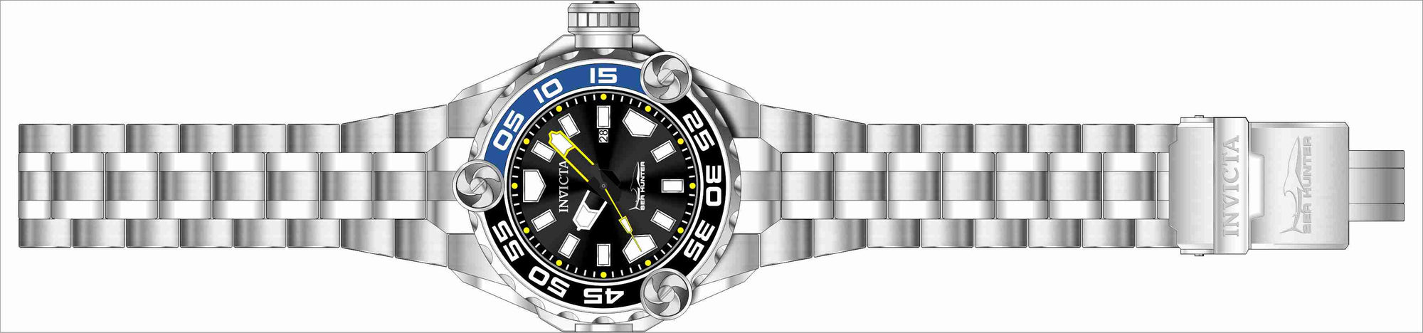 Band For Invicta Sea Hunter  Men 44860