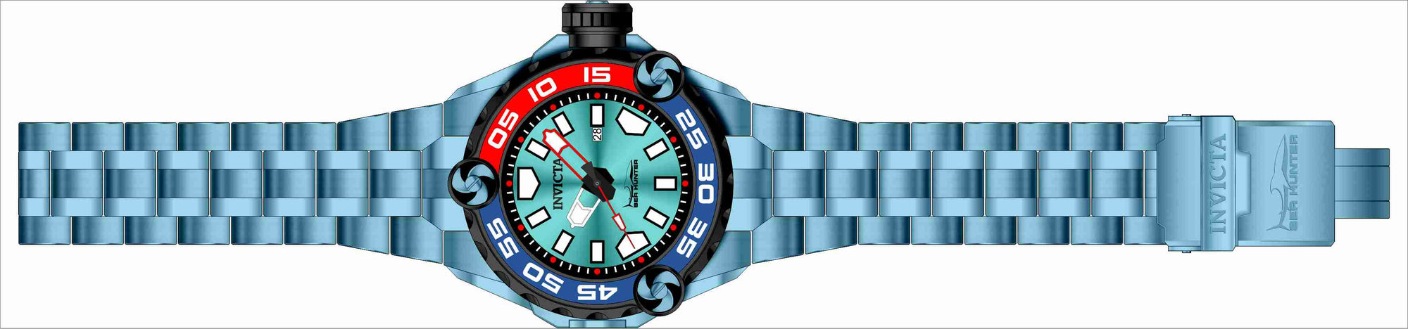 Band For Invicta Sea Hunter  Men 44866