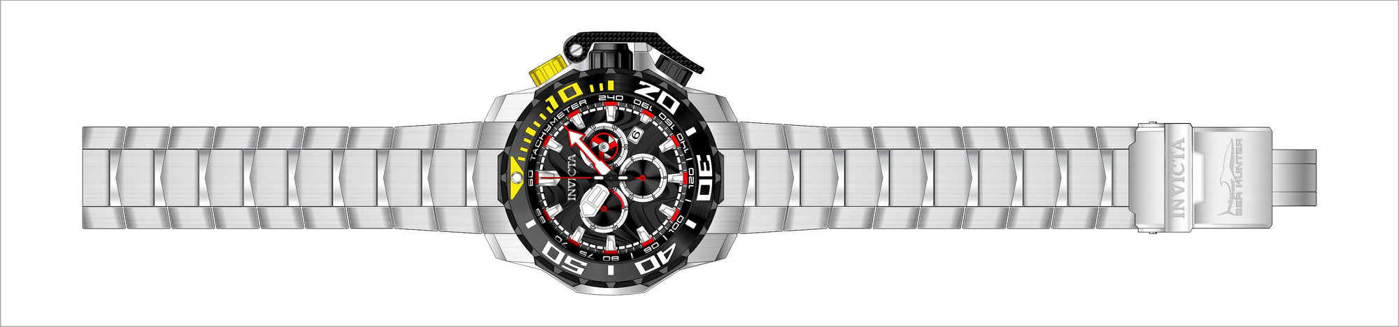 Band For Invicta Sea Hunter  Men 45560