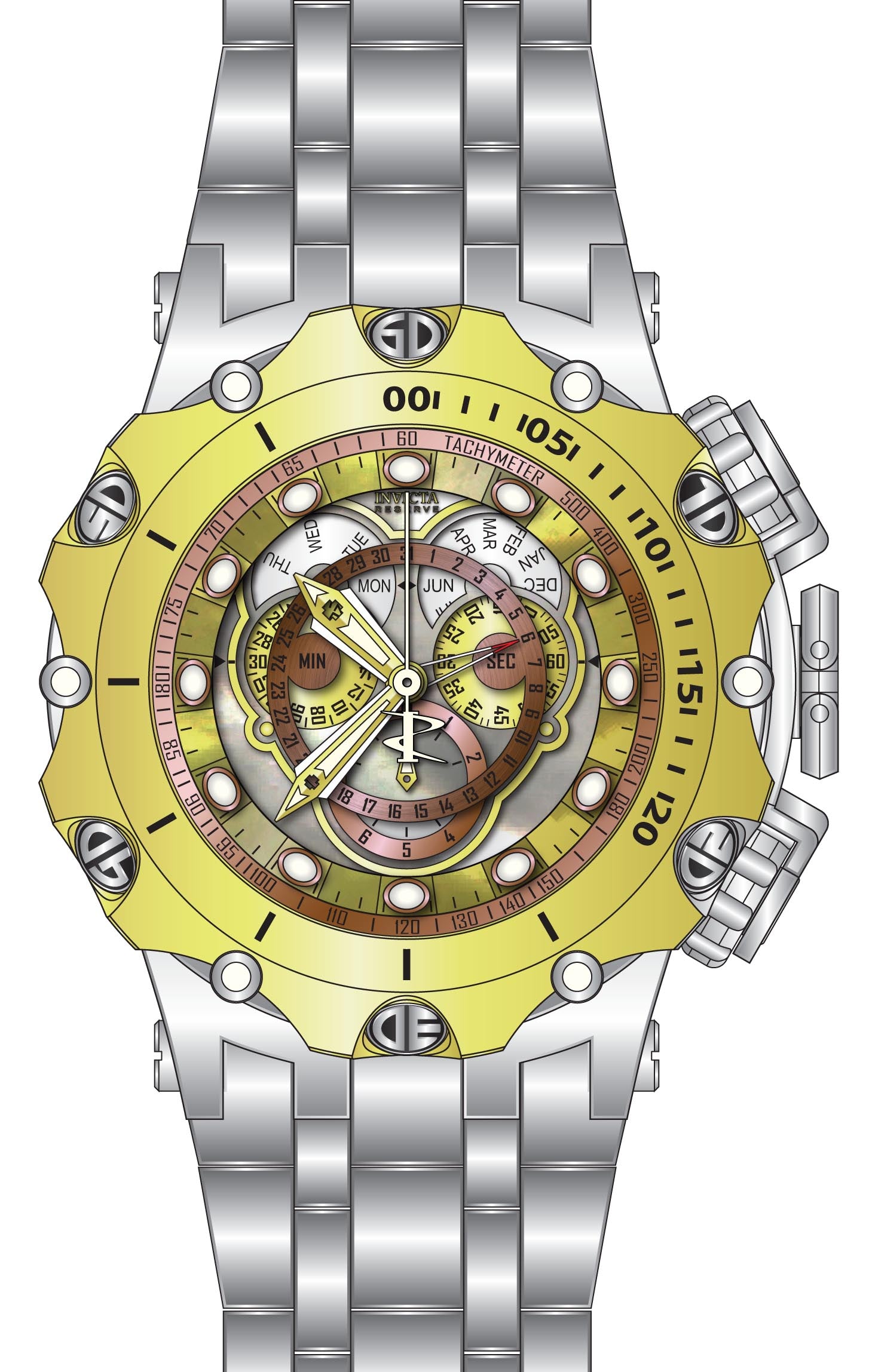 Band For Invicta Reserve  Men 45609