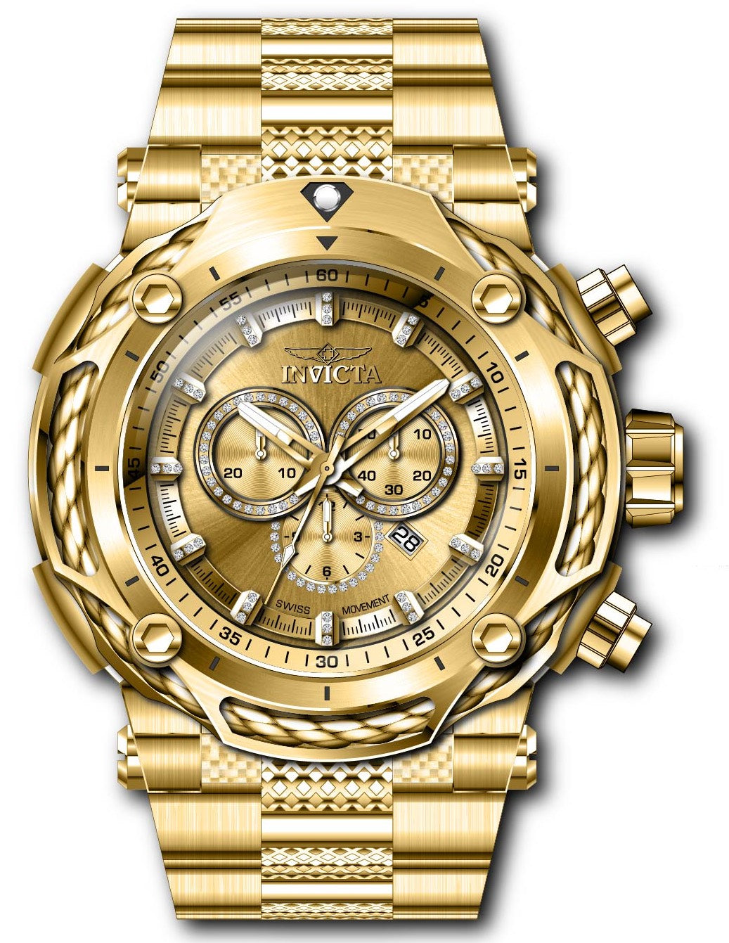 Band For Invicta Bolt  Men 45627