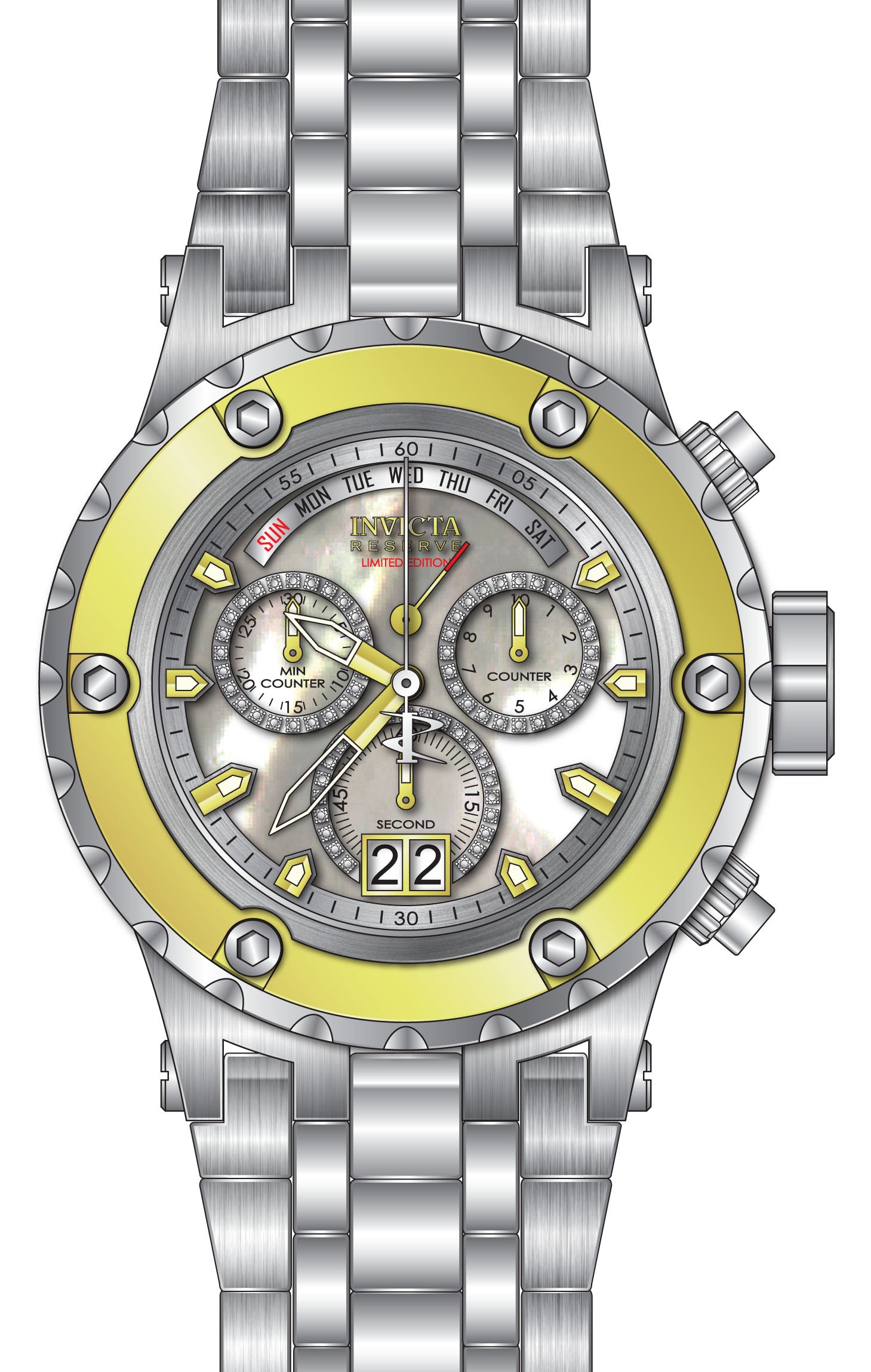 Band For Invicta Reserve Specialty Subaqua Men 45897