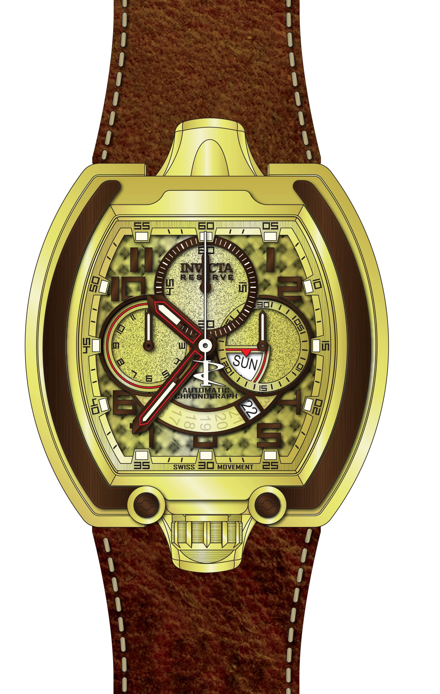 Band For Invicta Reserve Man Men 46006