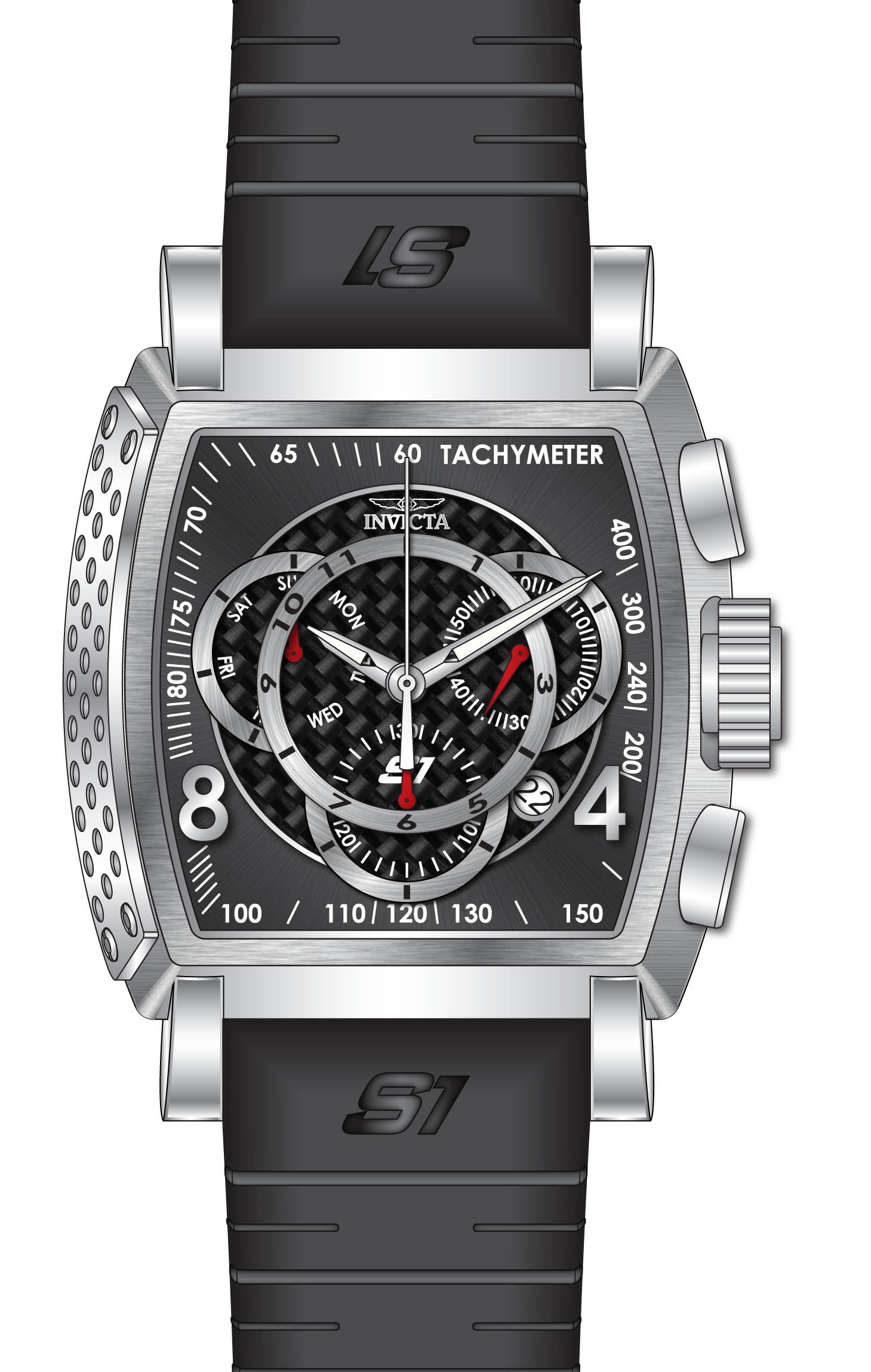 Band For Invicta S1 Rally  Men 46017